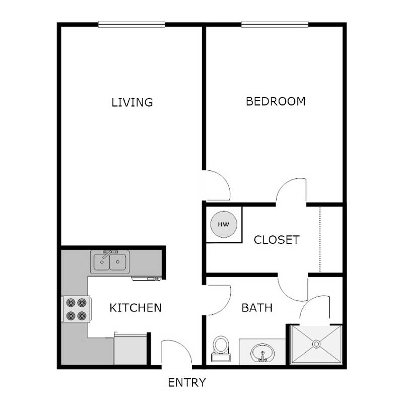 Floor Plans Pennyrile Senior Apartments Hopkinsville, Kentucky